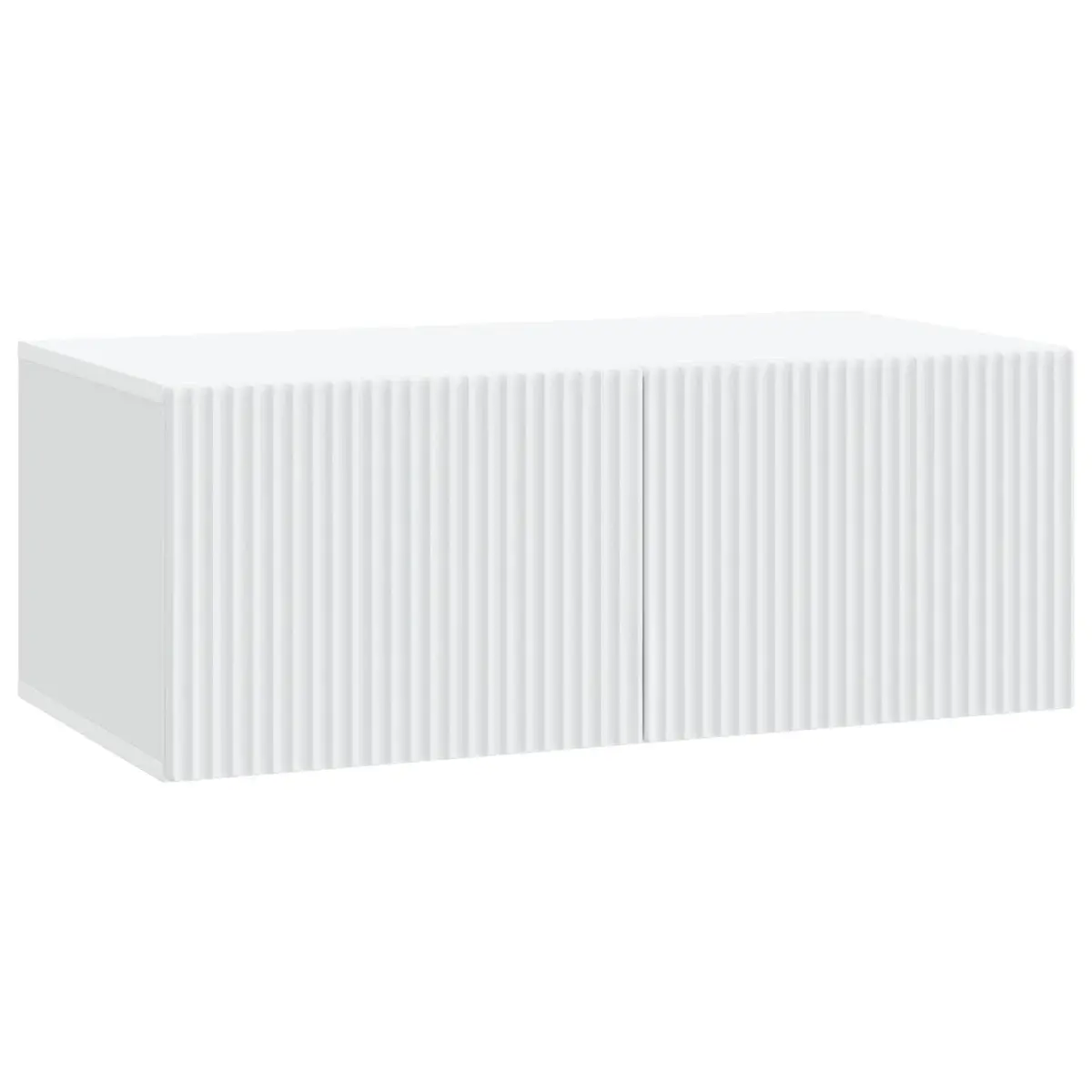 Wall-Mounted TV Cabinet White Modern Living Room Storage Engineered Wood 78.5cm