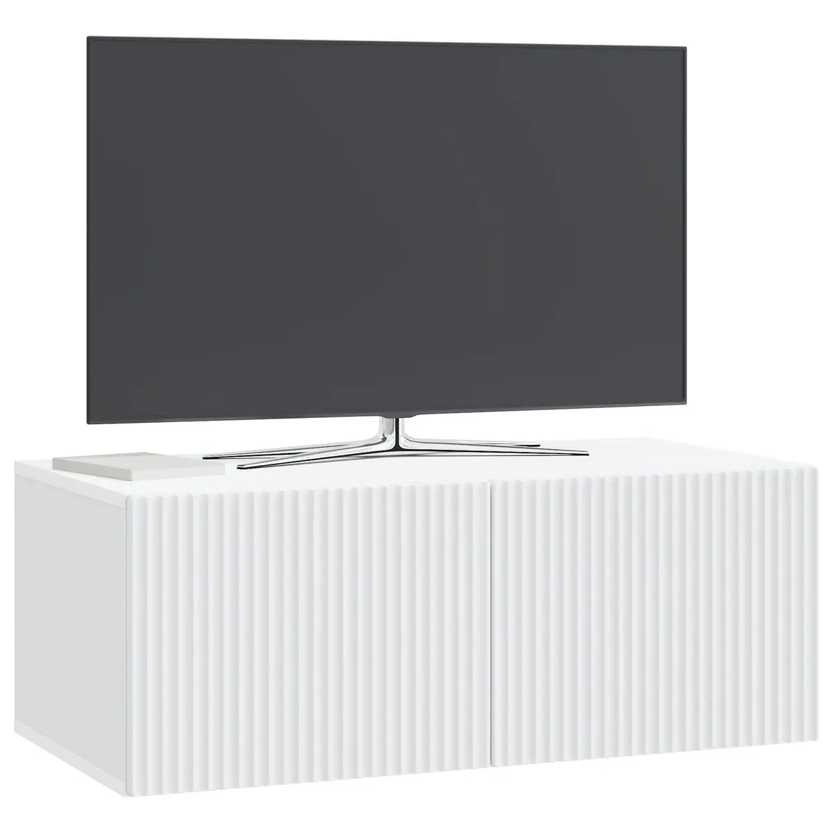 Wall-Mounted TV Cabinet White Modern Living Room Storage Engineered Wood 78.5cm