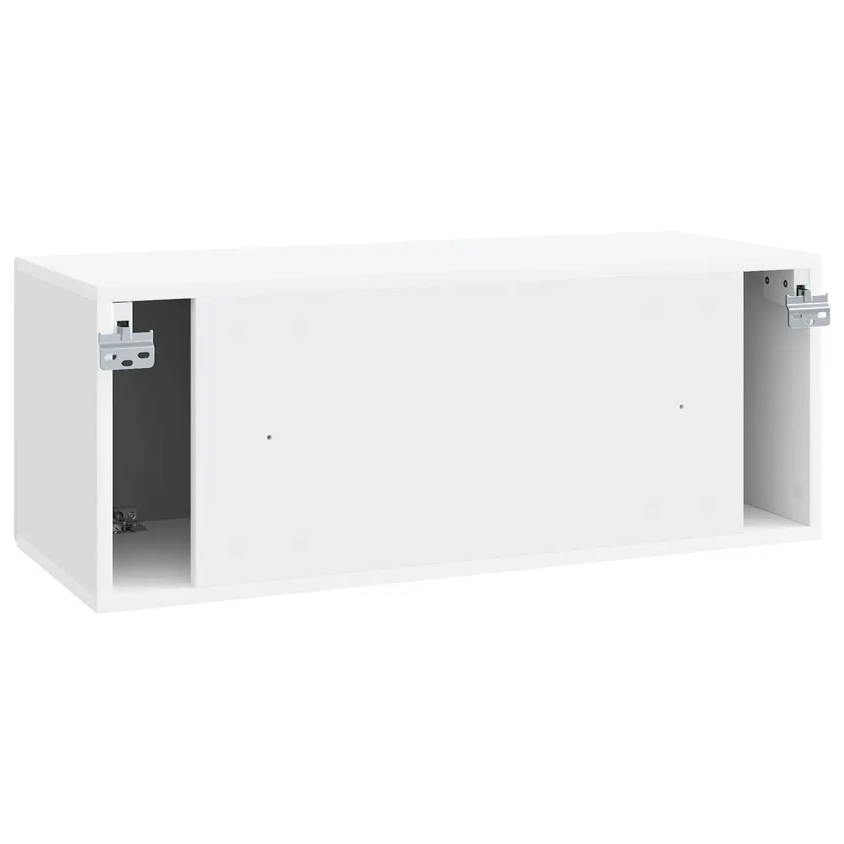 White Wall-Mounted TV Cabinet for Living Spaces