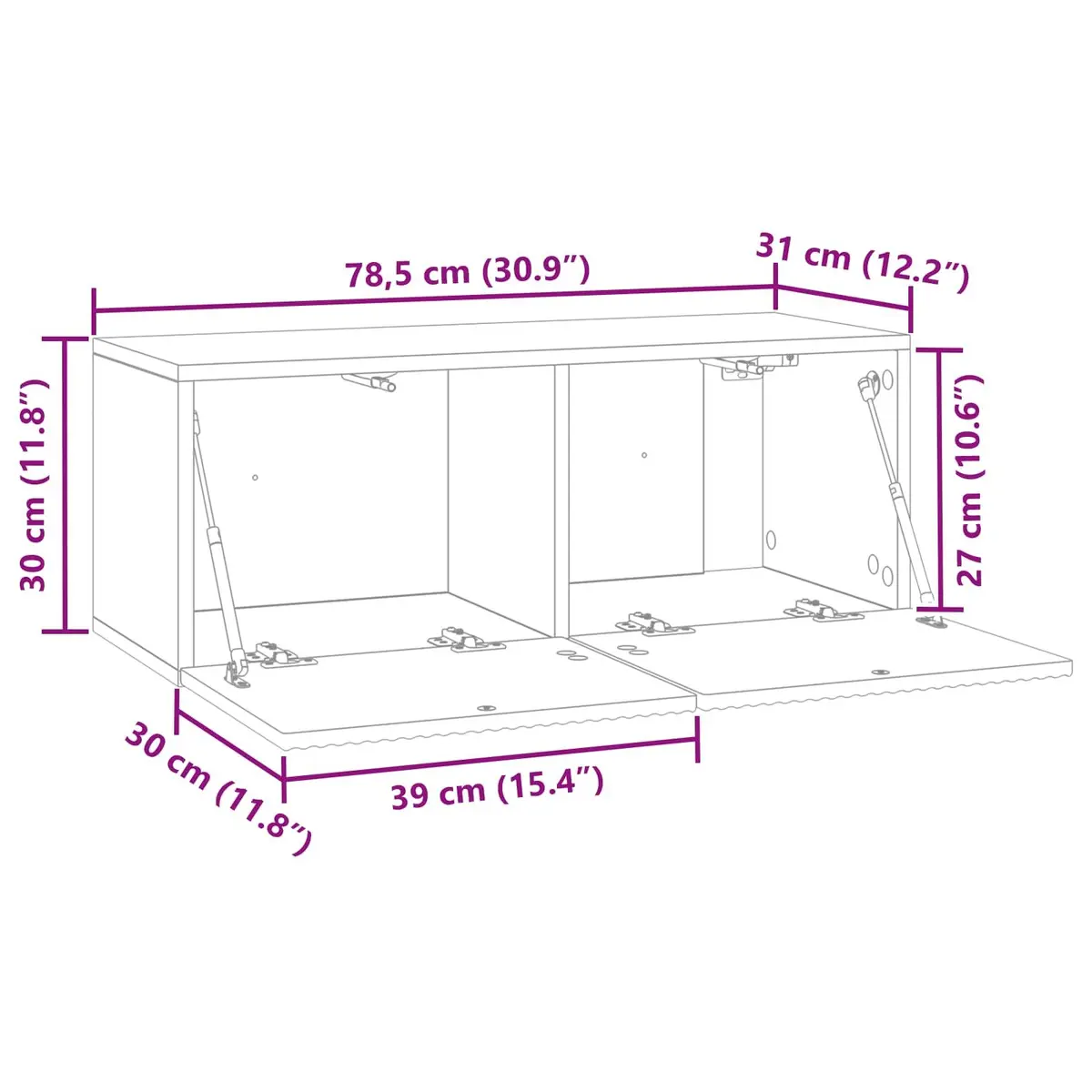 White Wall-Mounted TV Cabinet for Living Spaces
