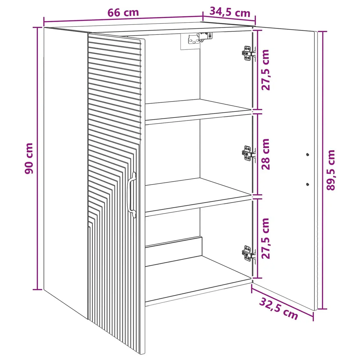 White Wall-Mounted Storage Cabinet for Home