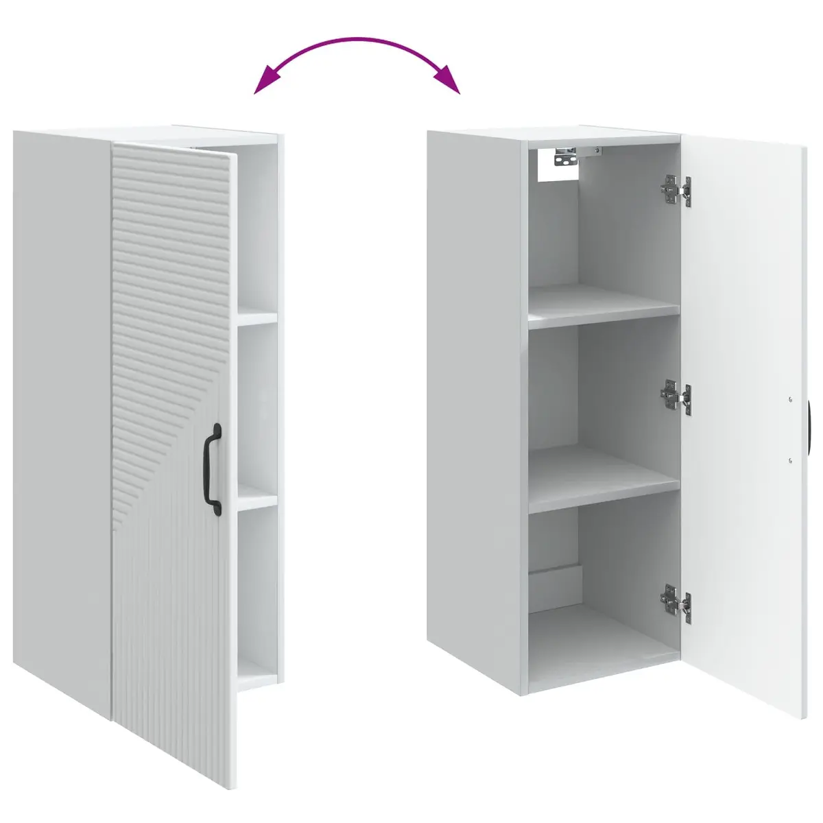 Wall-Mounted Storage Cabinet in White