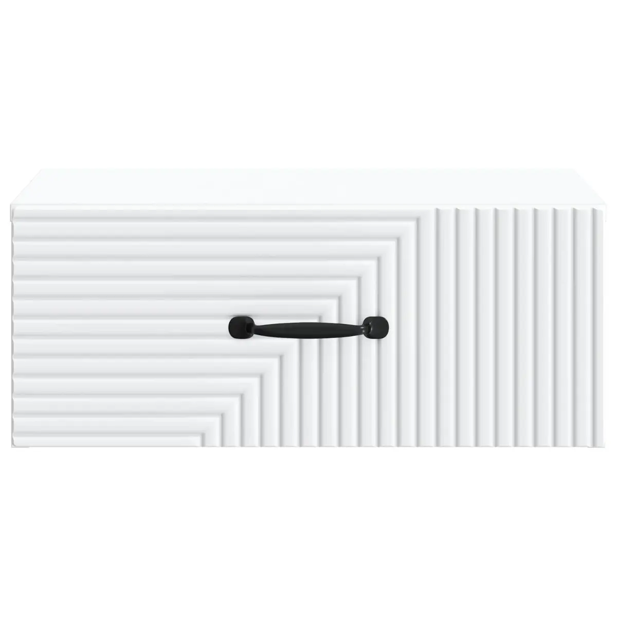 Wall-Mounted White Bedside Cabinet for Storage