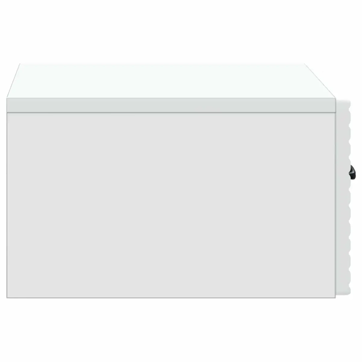Wall-Mounted White Bedside Cabinet for Storage