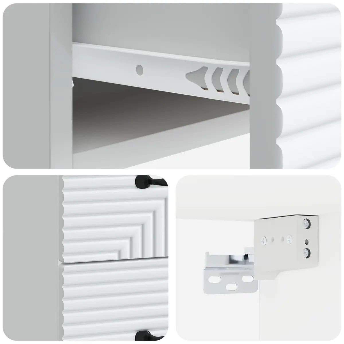 Wall-Mounted Bedside Cabinet White 34.5 x 33 x 40 cm