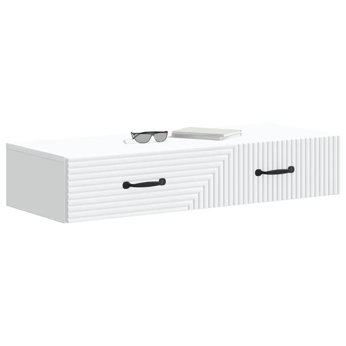 Wall-Mounted Side Table with Storage Drawer
