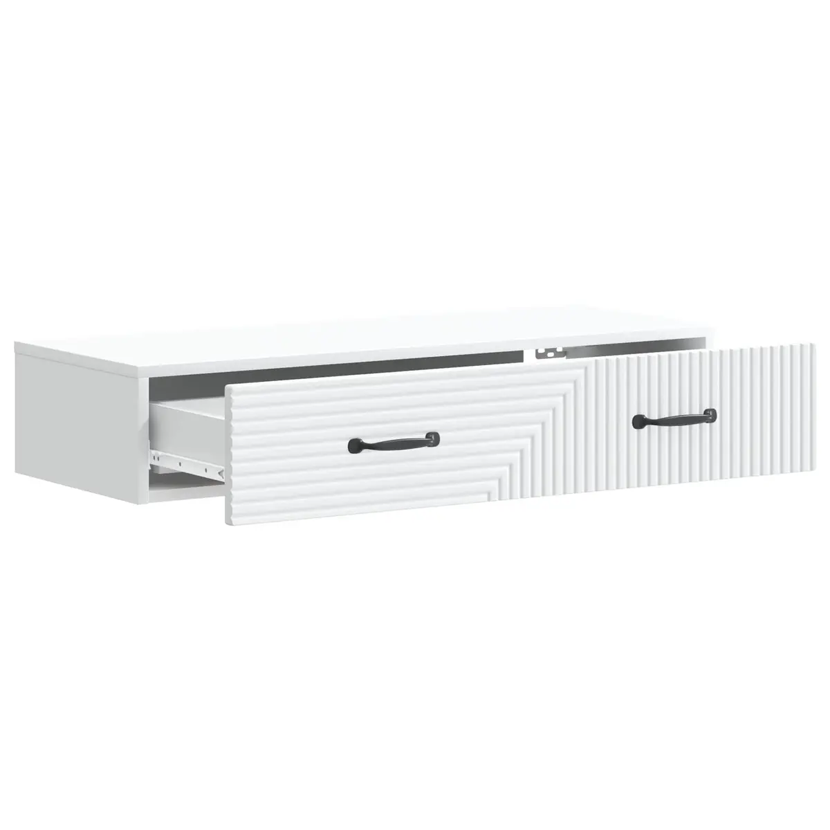 Wall-Mounted Side Table with Storage Drawer