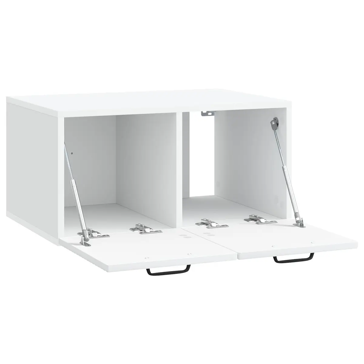 White Wall-Mounted TV Cabinet with Storage