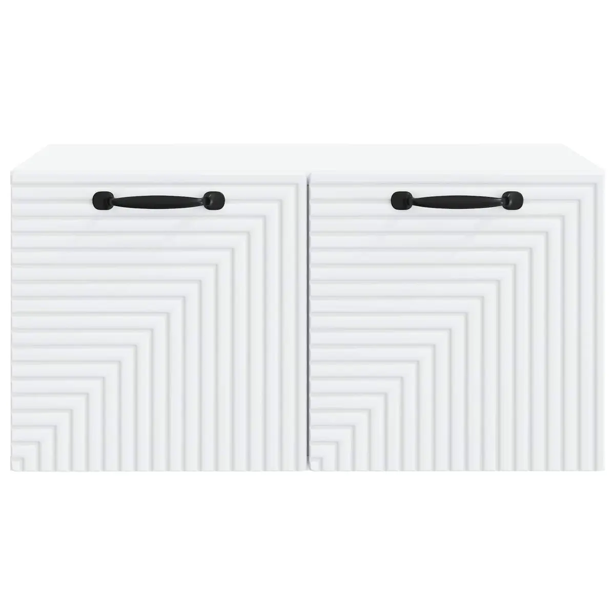 White Wall-Mounted TV Cabinet with Storage