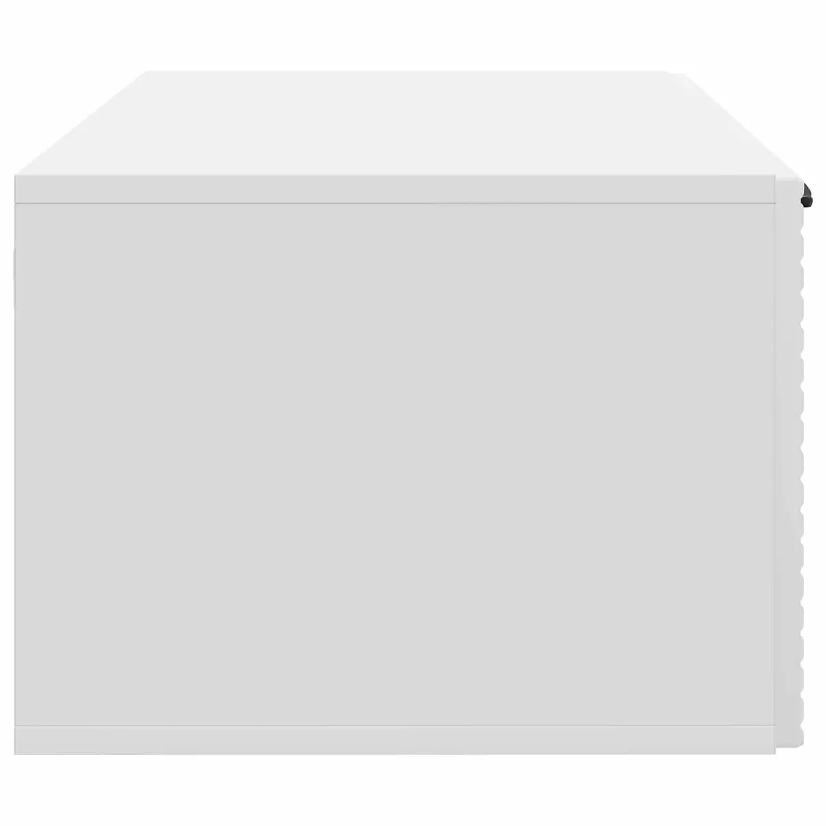 White Wall-Mounted TV Cabinet with Storage