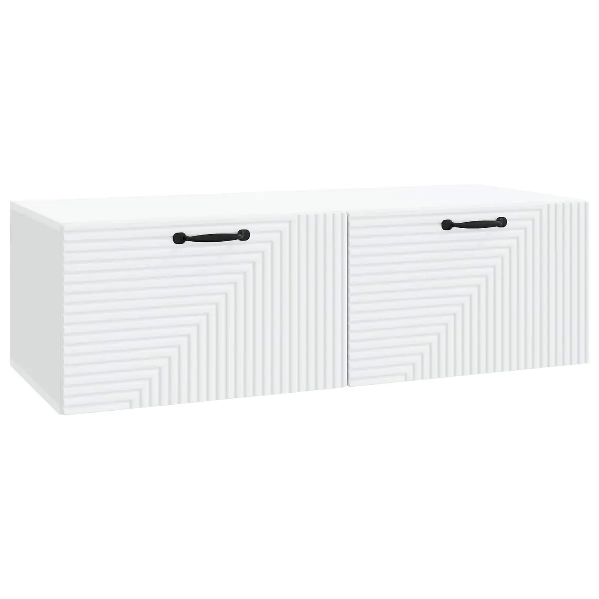 White Wall-Mounted TV Cabinet for Storage