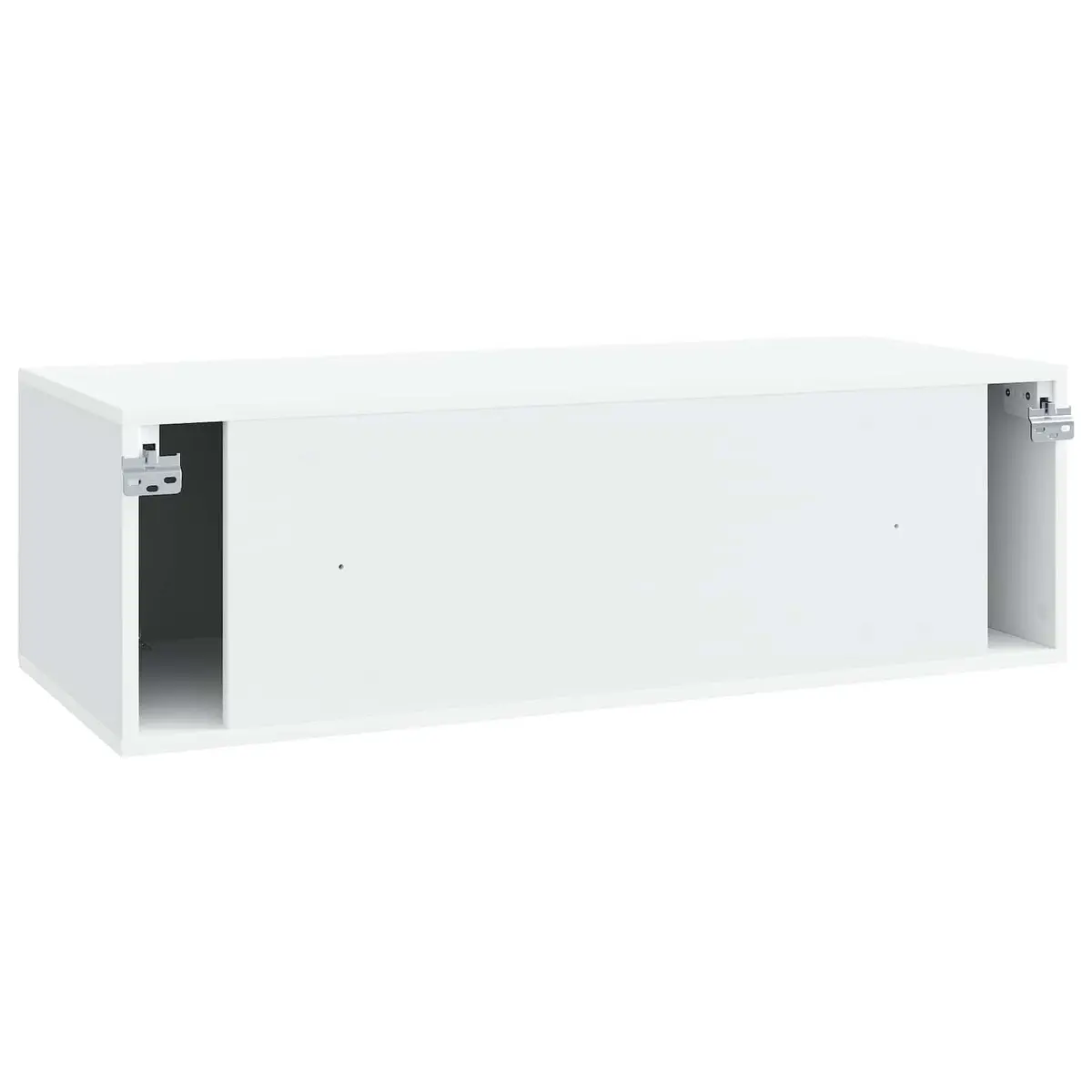 White Wall-Mounted TV Cabinet for Storage