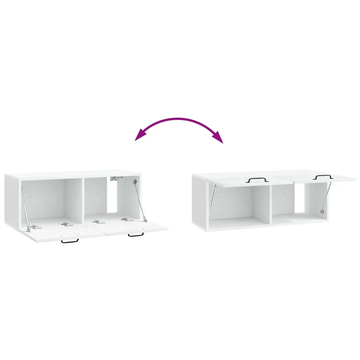 Wall-Mounted TV Cabinet Engineered Wood 78.5 x 31 x 30cm White
