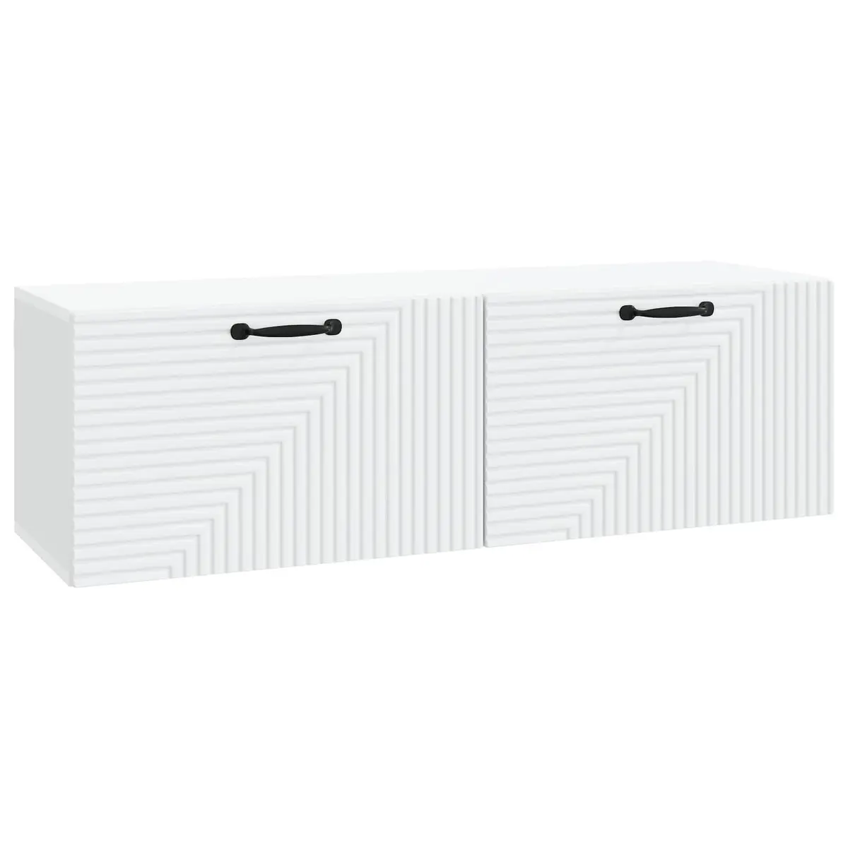 White Wall-Mounted TV Cabinet for Storage