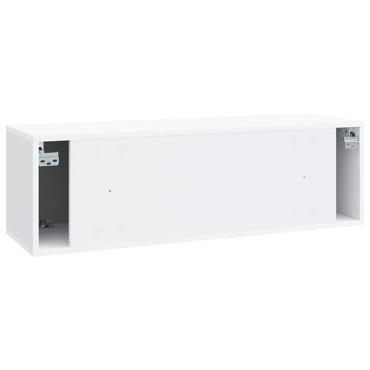 White Wall-Mounted TV Cabinet for Storage
