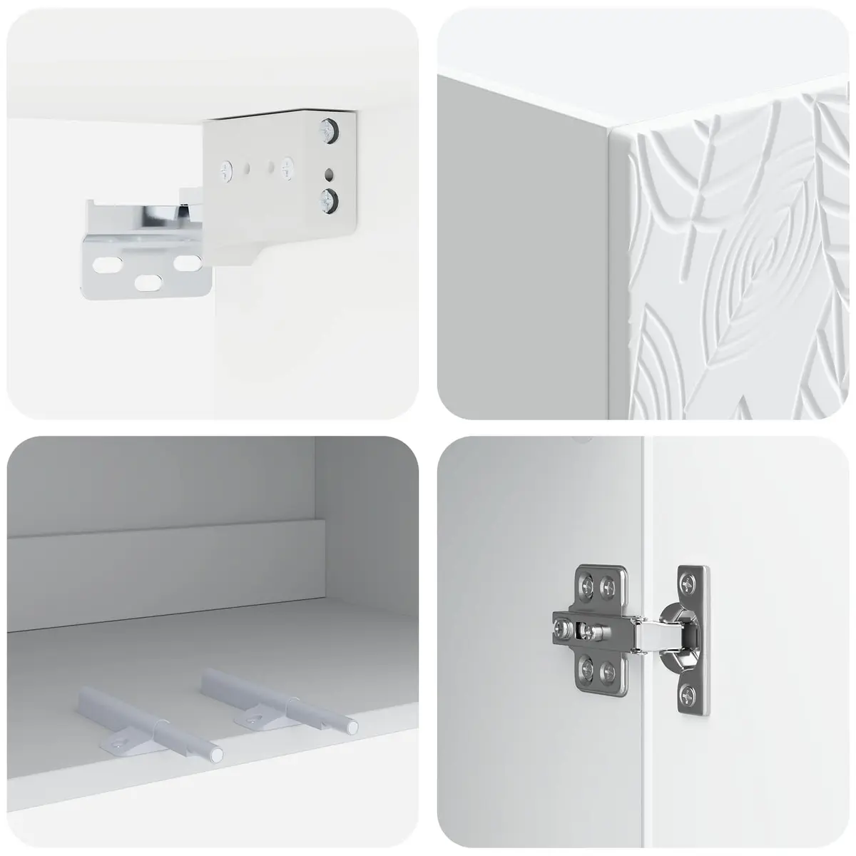 Wall-Mounted Storage Cabinet in White