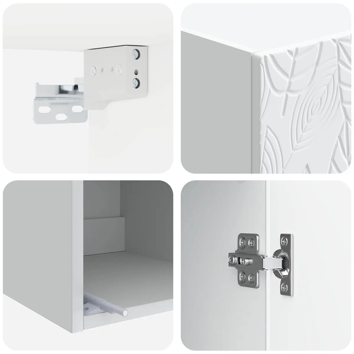 Wall-Mounted Storage Cabinet in White