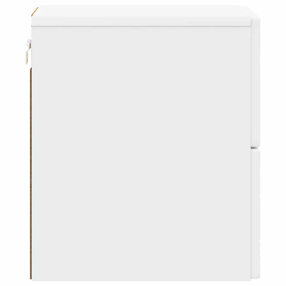 Wall-Mounted Bedside Cabinet White Modern Bedroom Storage Drawers 34.5x33x40cm