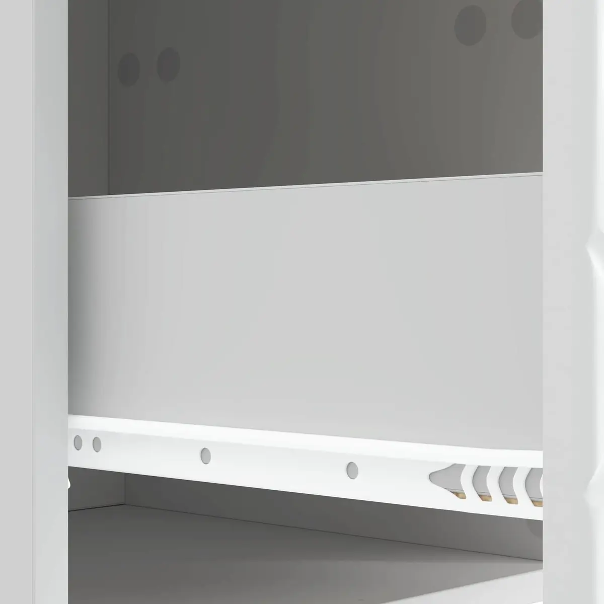 Wall-Mounted White Side Table with Storage Drawers