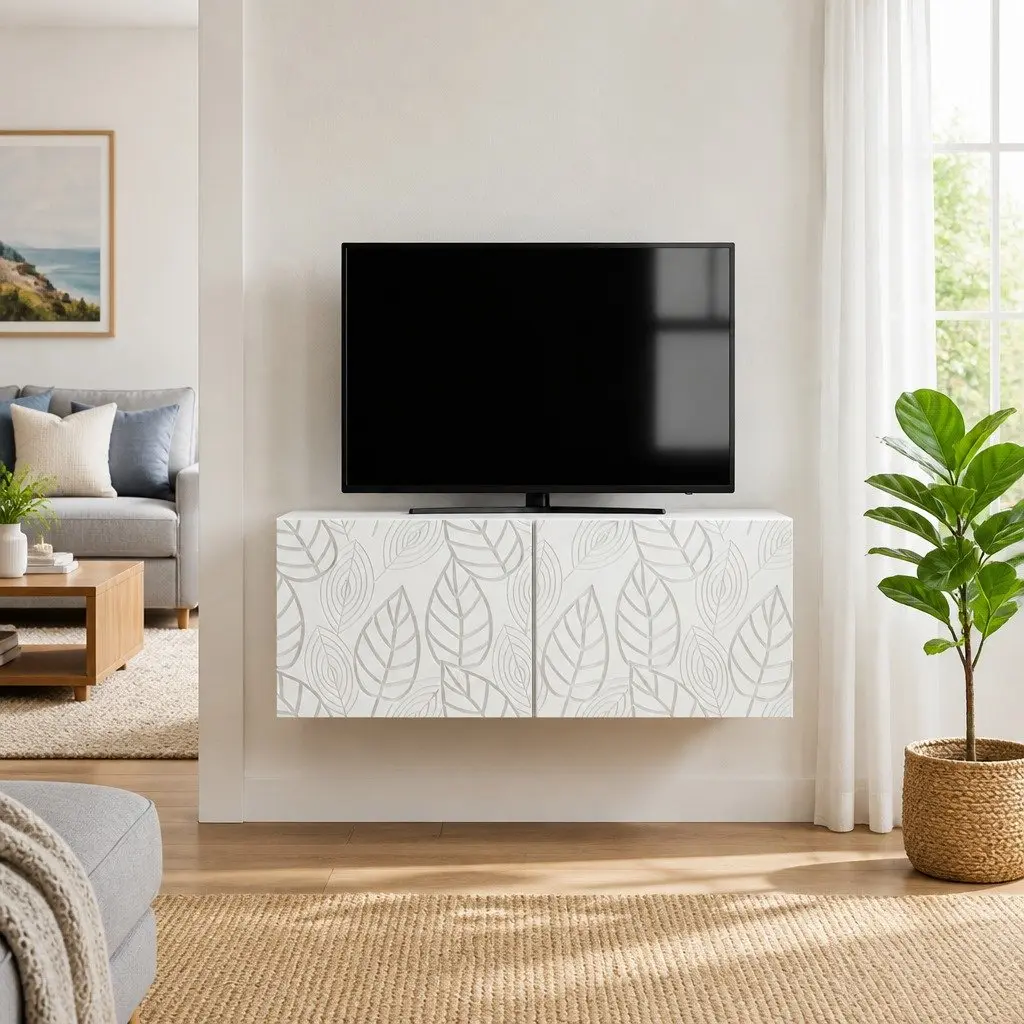 Wall-Mounted TV Cabinet Engineered Wood 59.5cm White