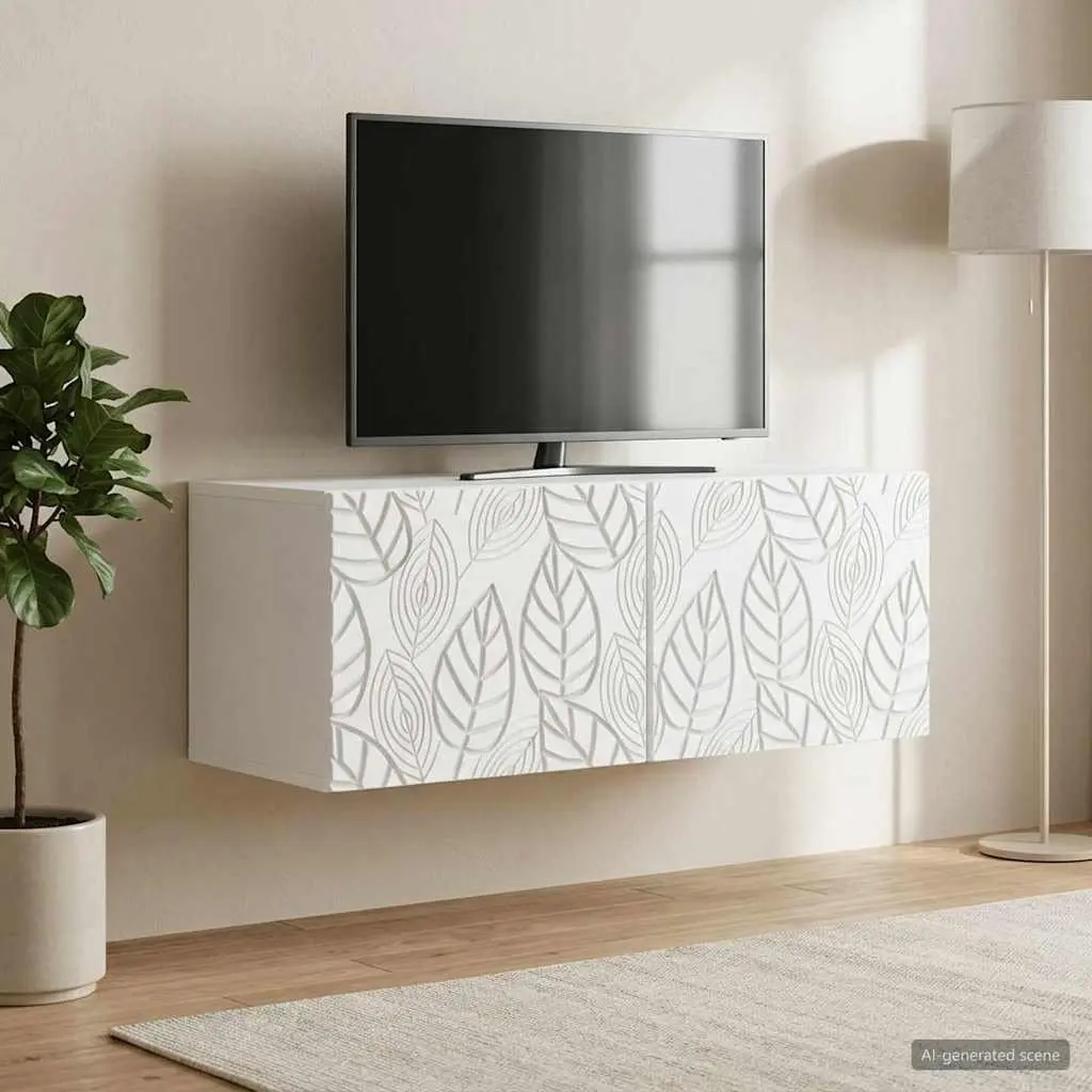 Wall-Mounted TV Cabinet Engineered Wood 59.5cm White