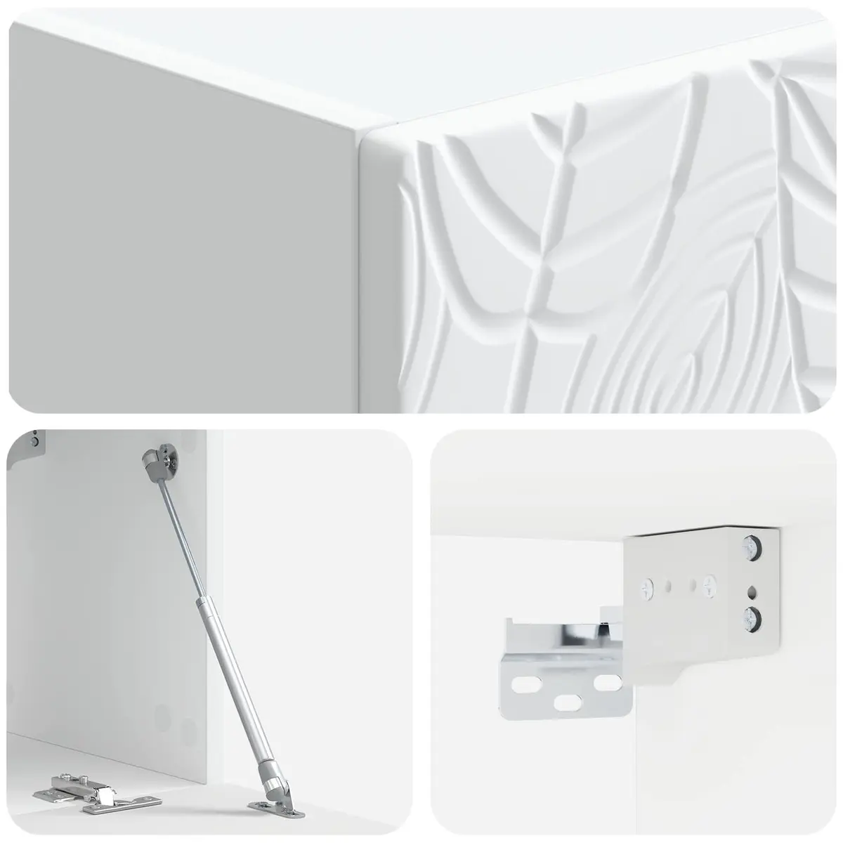 Wall-Mounted TV Cabinet in White 59.5 x 31 cm