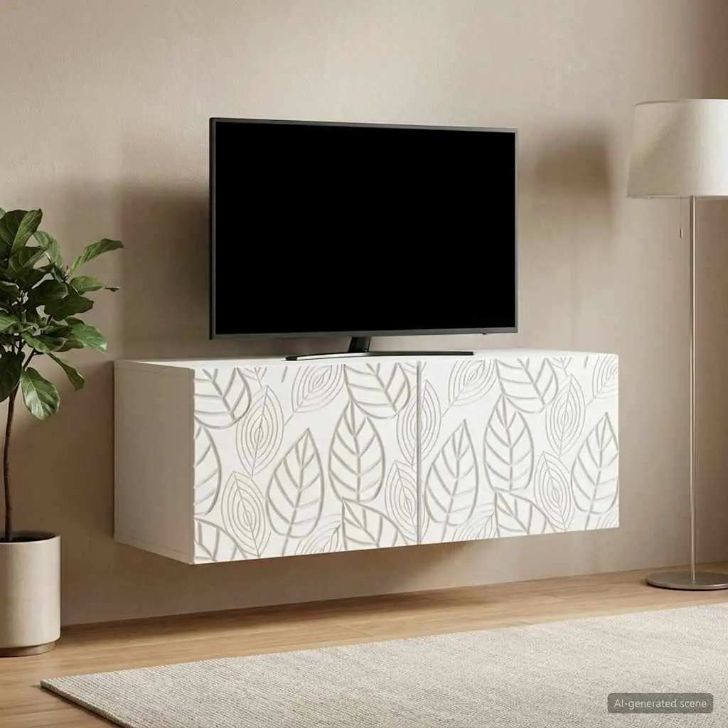 Wall-Mounted TV Cabinet with Storage Solutions