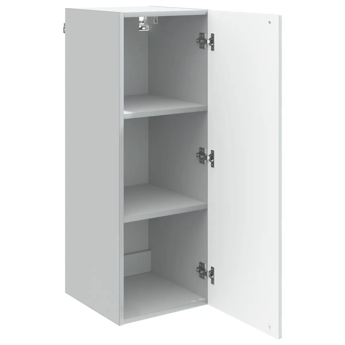 Wall-Mounted Storage Cabinet in White Finish