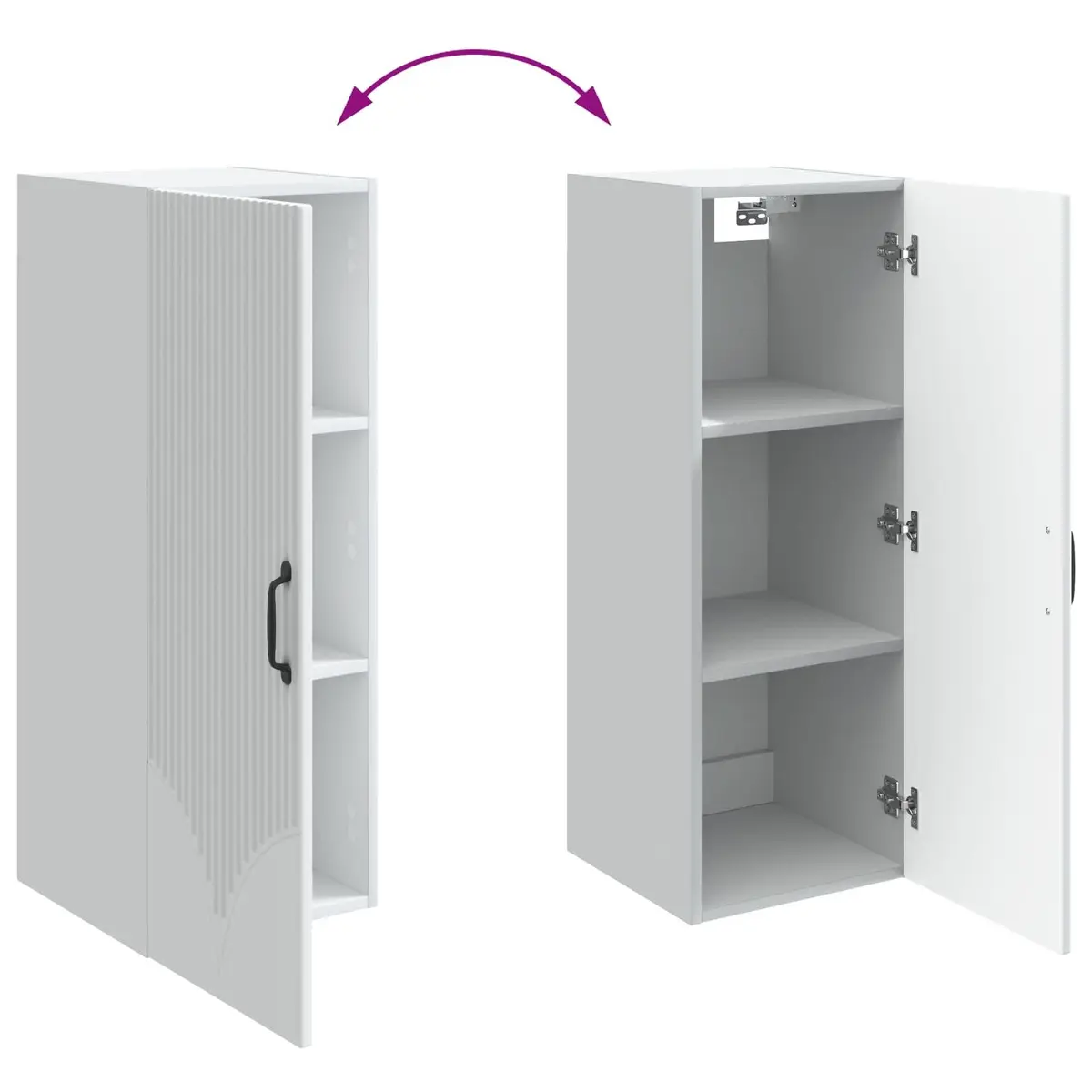 Wall-Mounted Storage Cabinet in White Finish