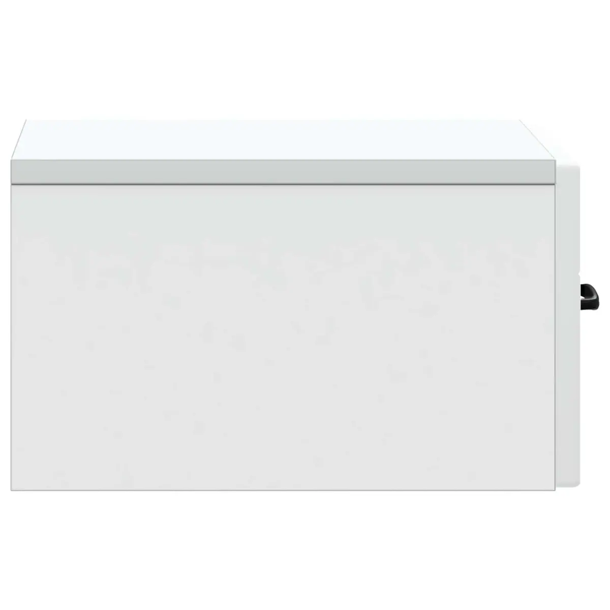 White Wall-Mounted Bedside Cabinet with Drawer
