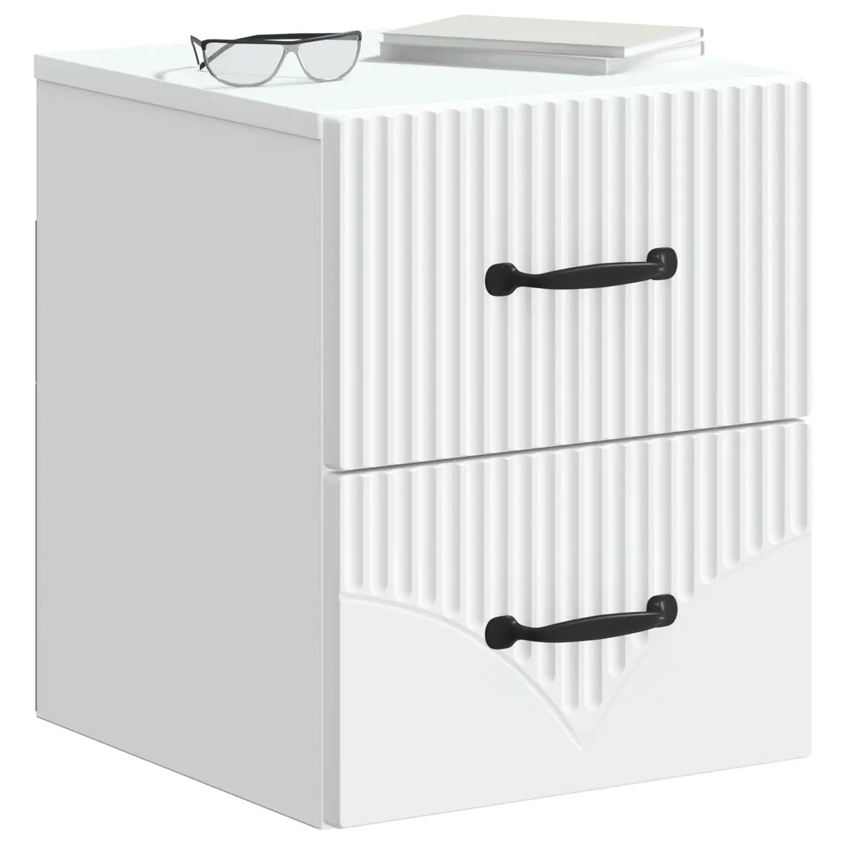 Wall-Mounted Bedside Cabinet with Storage