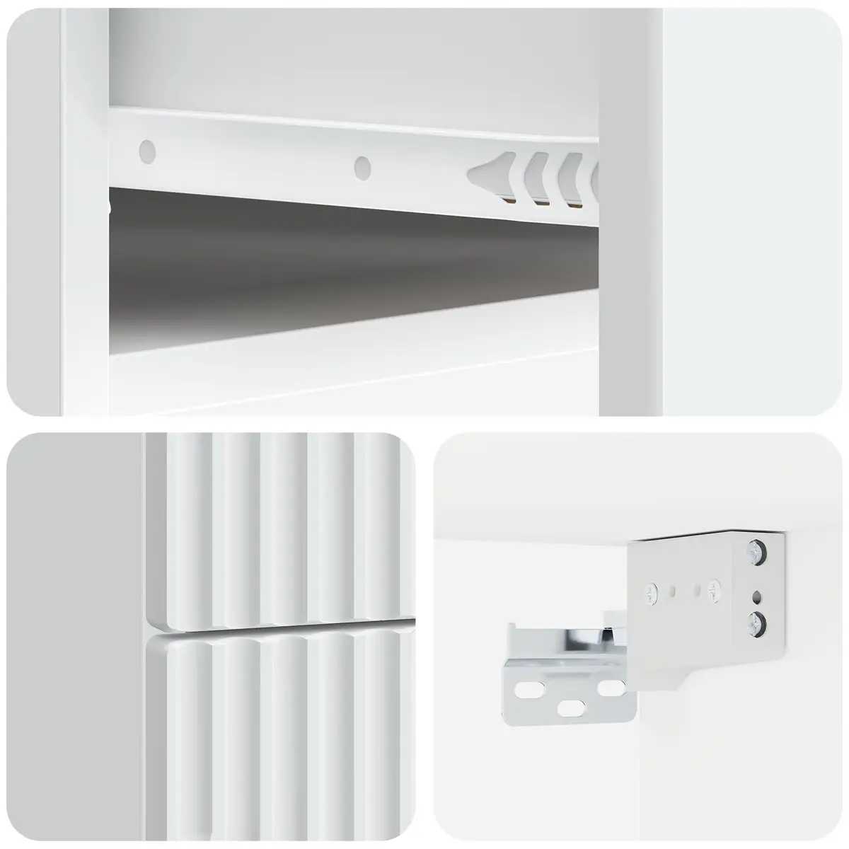 Wall-Mounted Bedside Cabinet with Storage