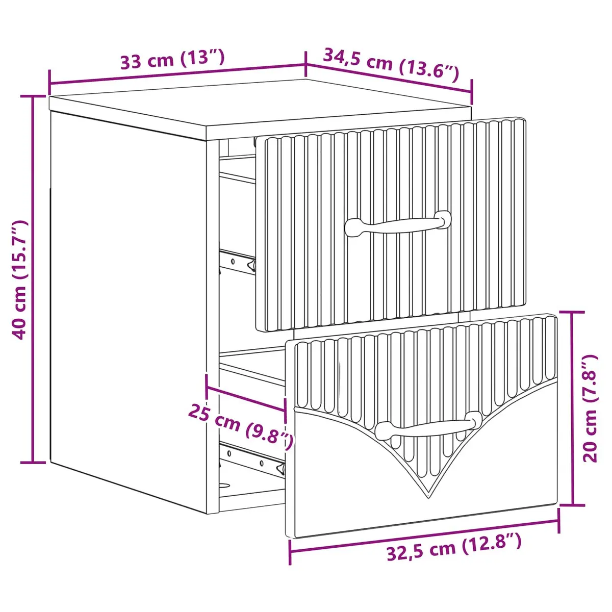 Wall-Mounted Bedside Cabinet with Storage