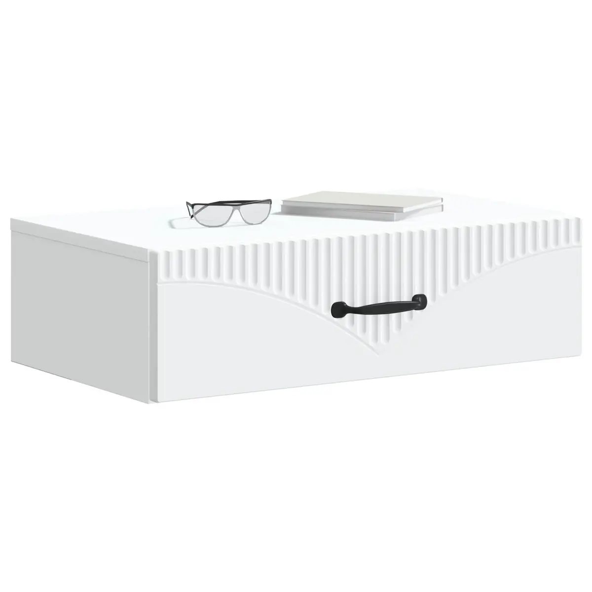 Wall-Mounted White Storage Cabinet 59cm