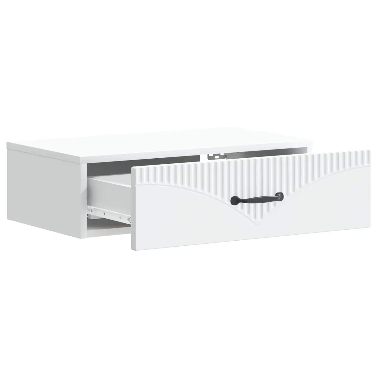 Wall-Mounted White Storage Cabinet 59cm