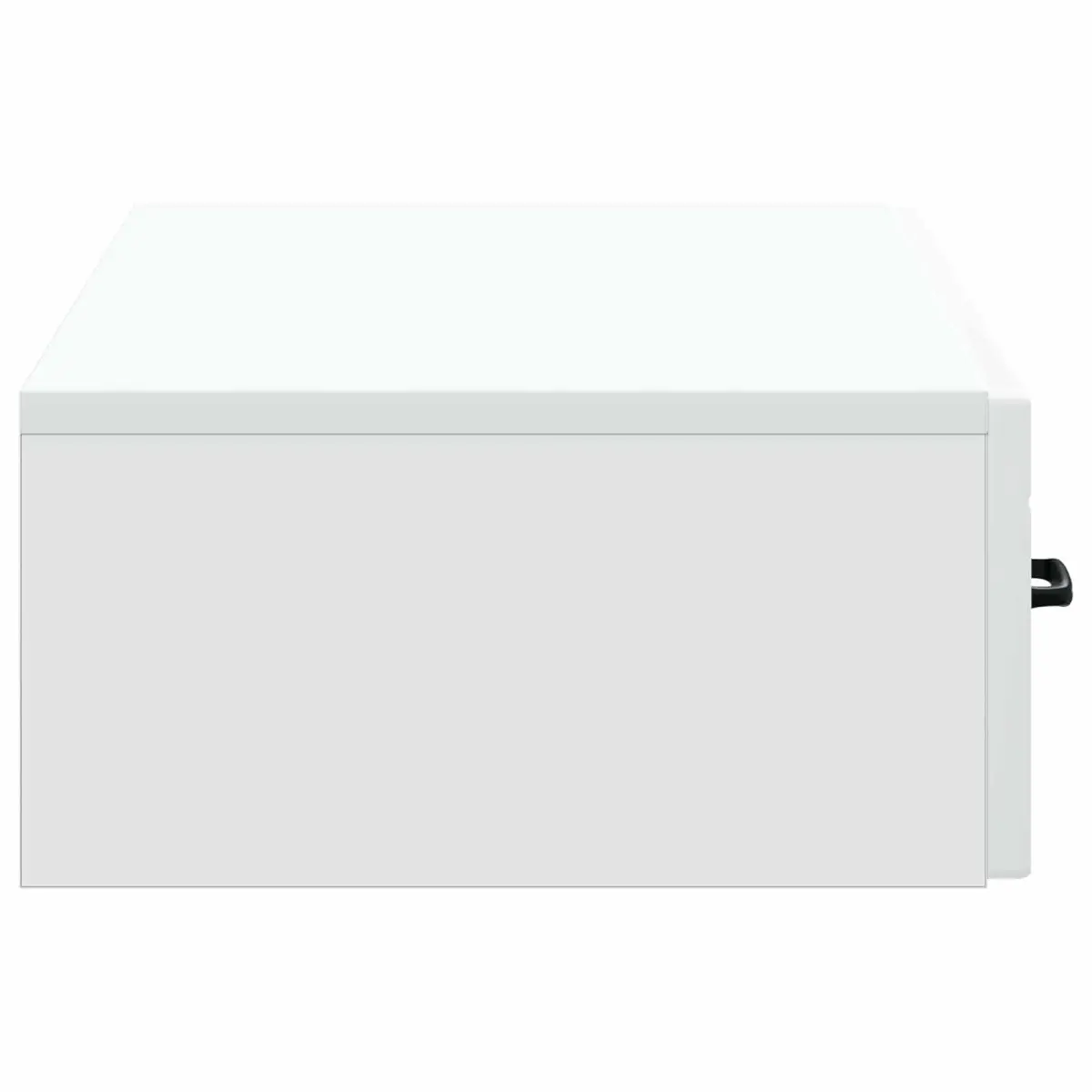 White Wall-Mounted Side Table with Storage