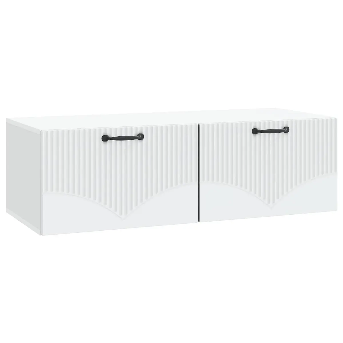 Wall-Mounted TV Cabinet in White 98x41x30cm