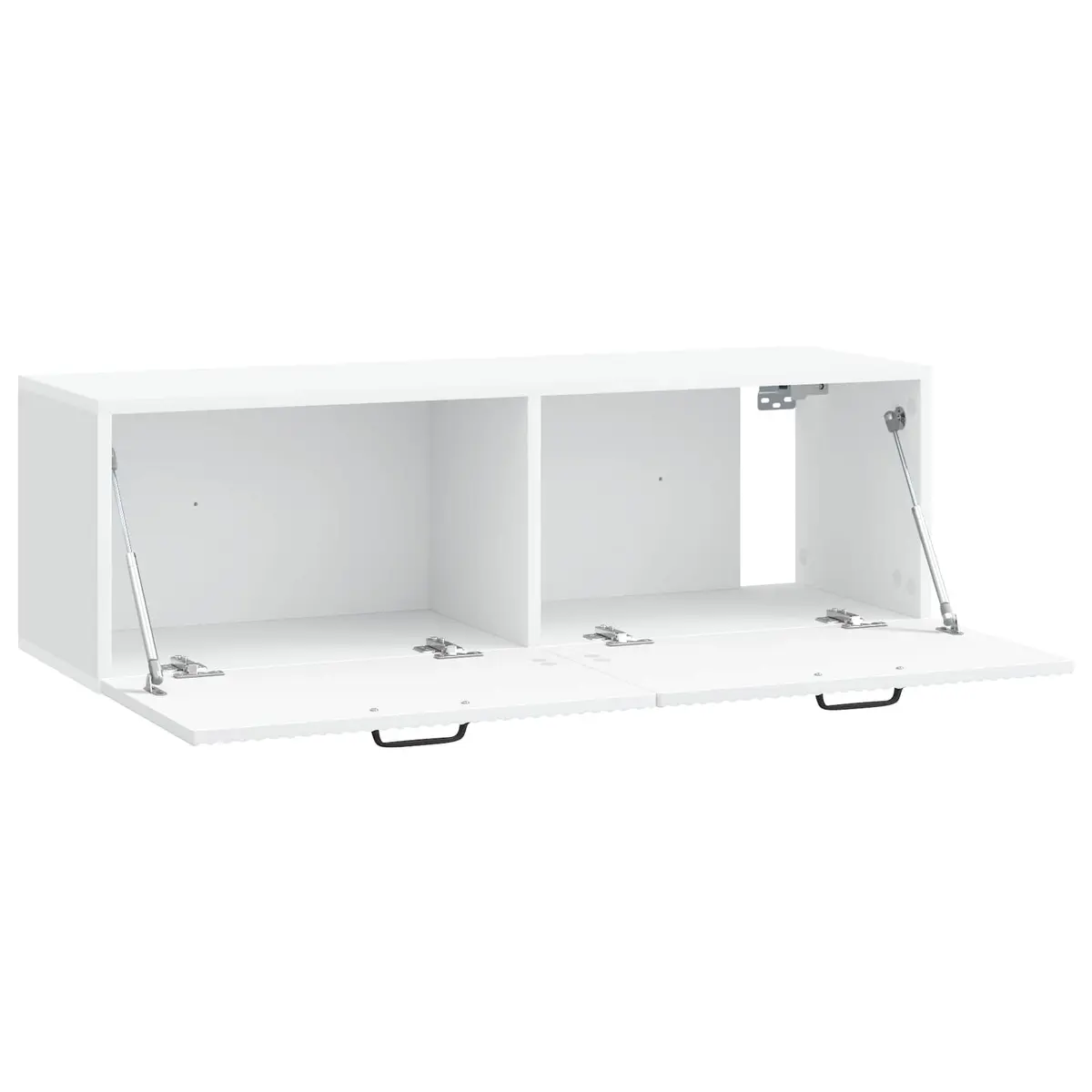 White Wall-Mounted TV Cabinet for Media Storage
