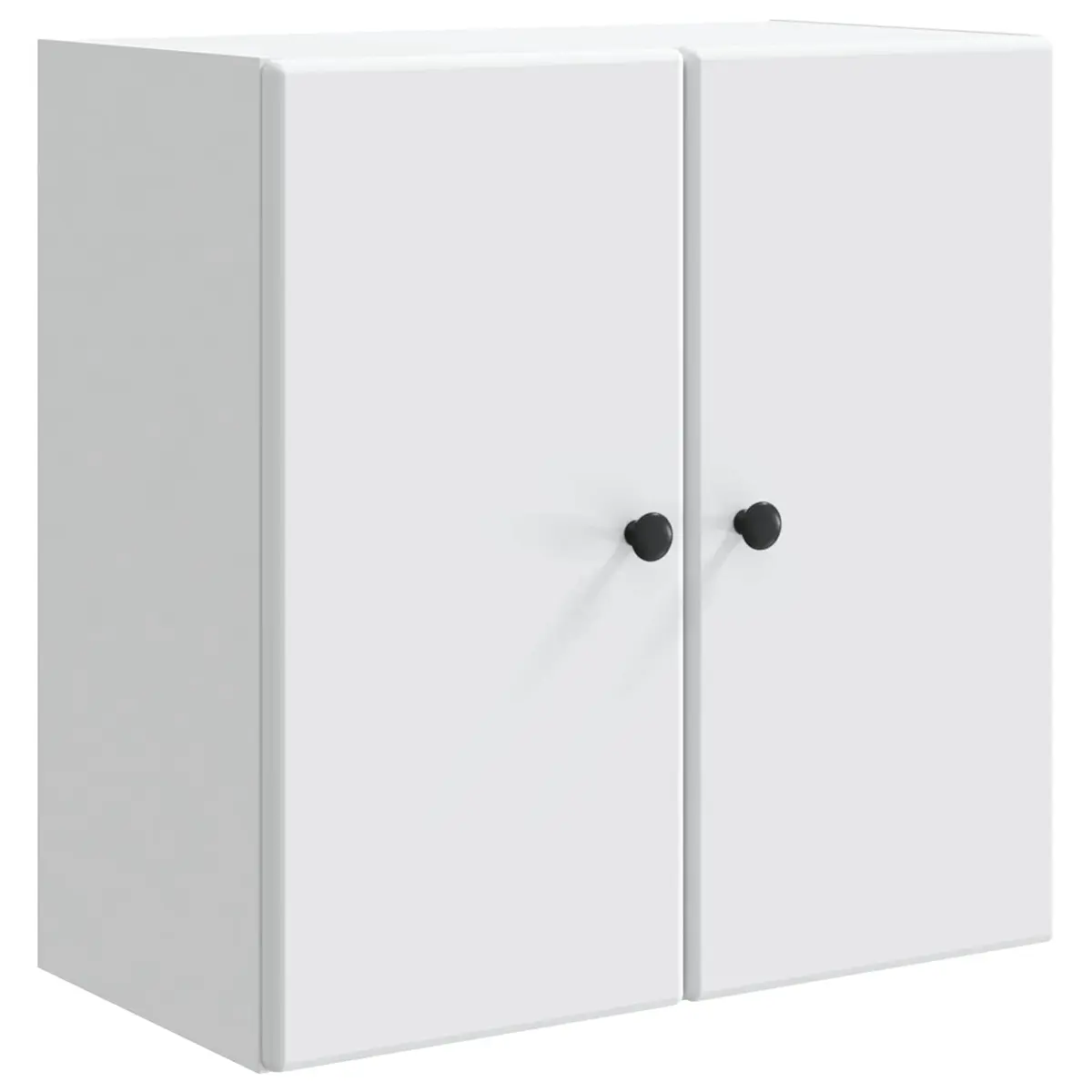 Wall-Mounted Cabinet Engineered Wood White 59x31x60cm Multiple Shelves Door
