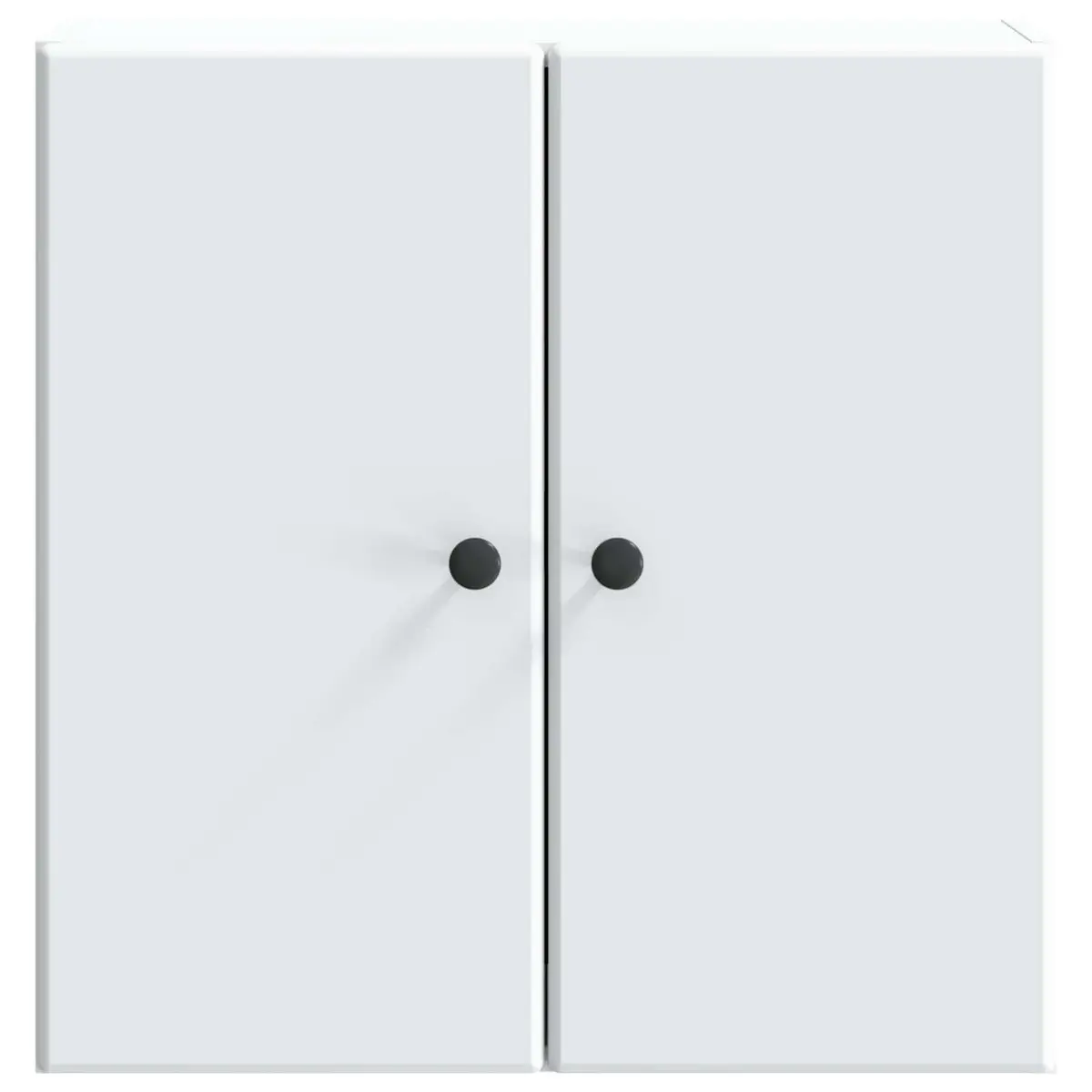 Wall-Mounted Cabinet Engineered Wood White 59x31x60cm Multiple Shelves Door