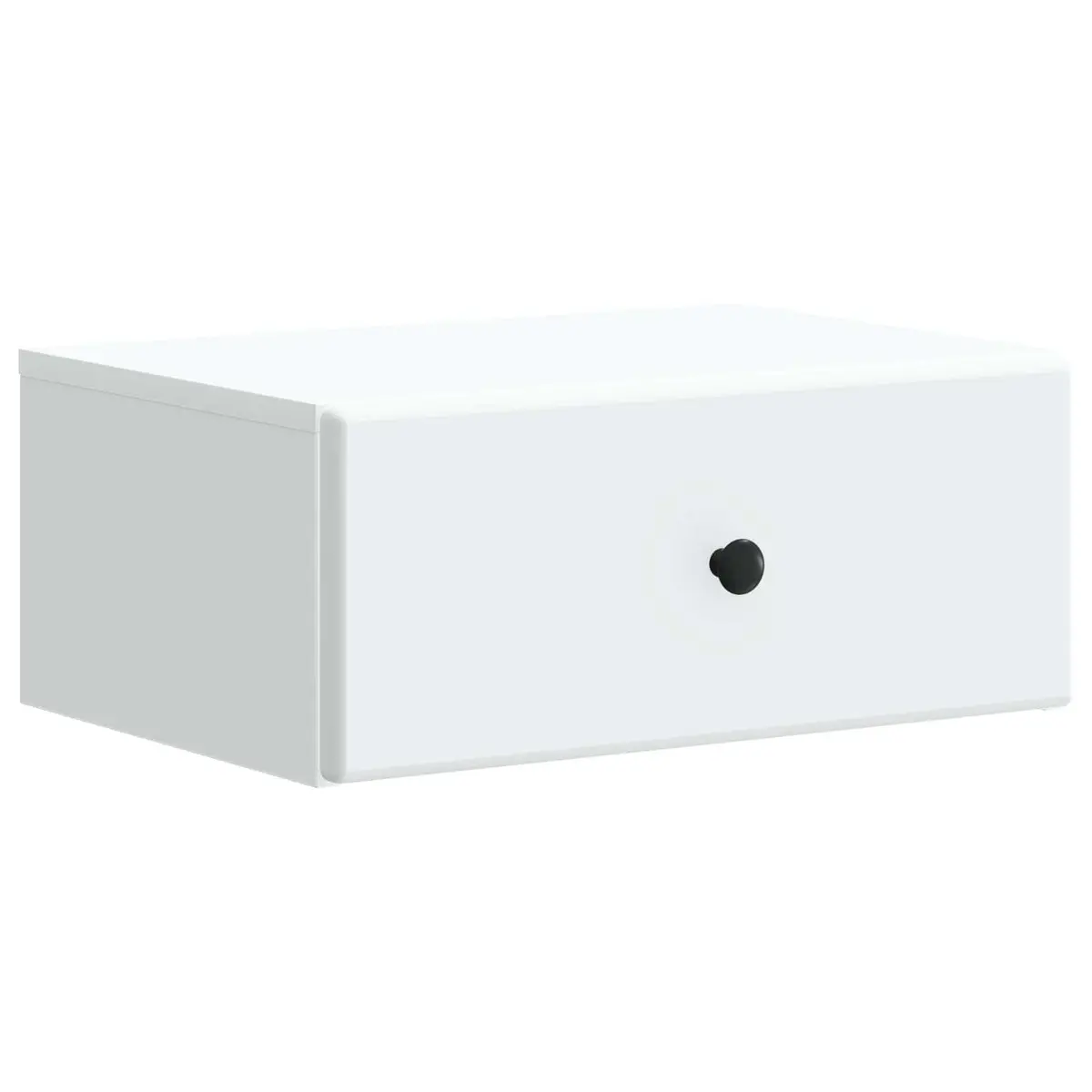 Wall-Mounted Bedside Cabinet in White