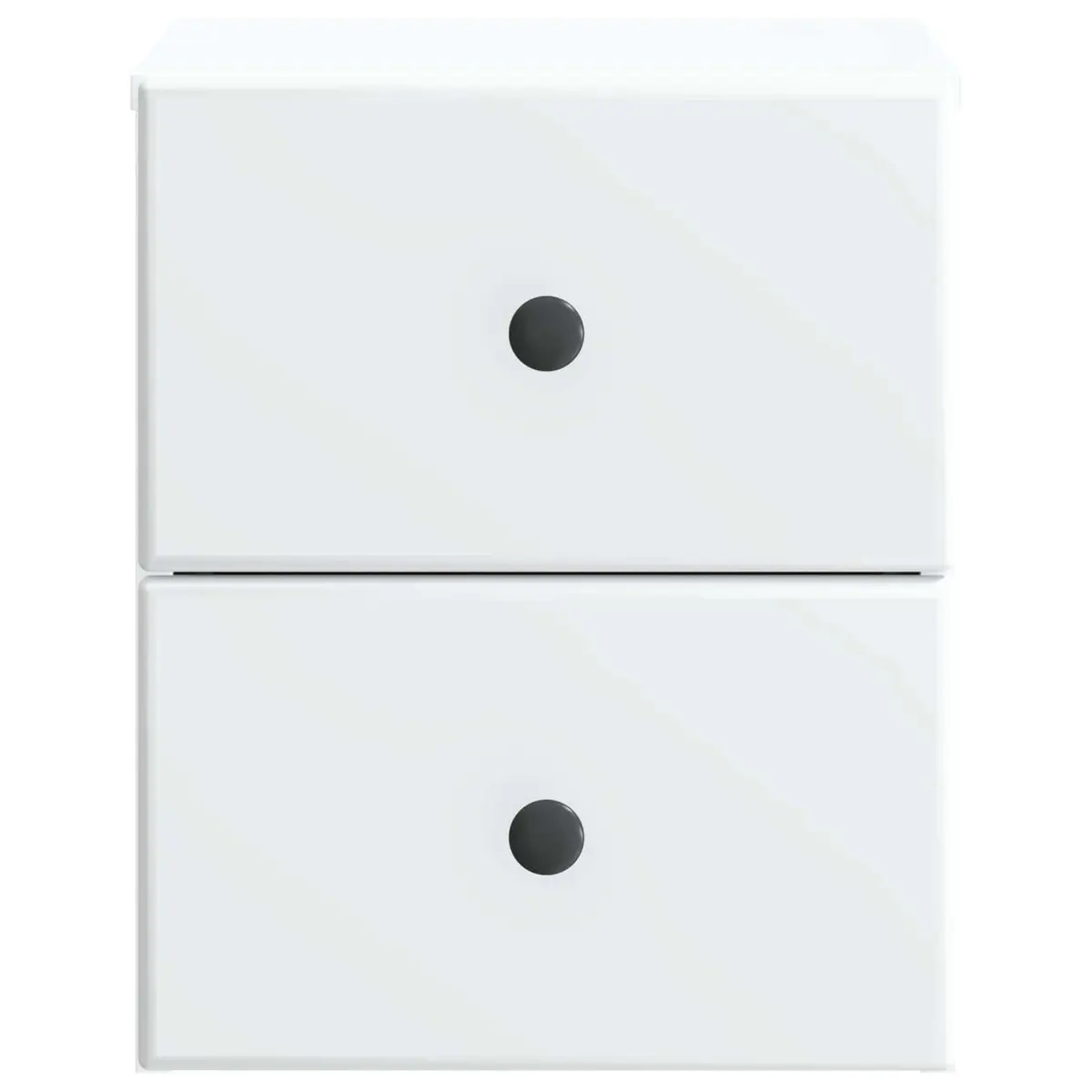 White Wall-Mounted Bedside Cabinet with Storage Drawer
