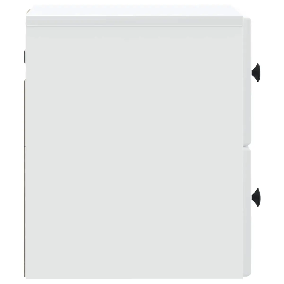 White Wall-Mounted Bedside Cabinet with Storage Drawer