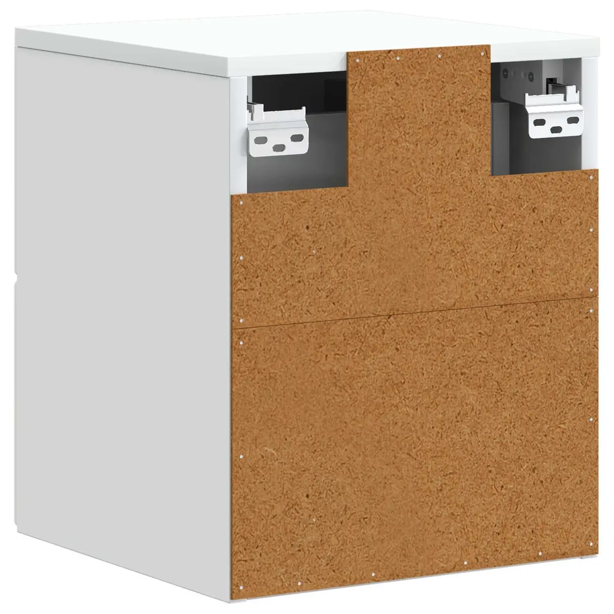 White Wall-Mounted Bedside Cabinet with Storage Drawer