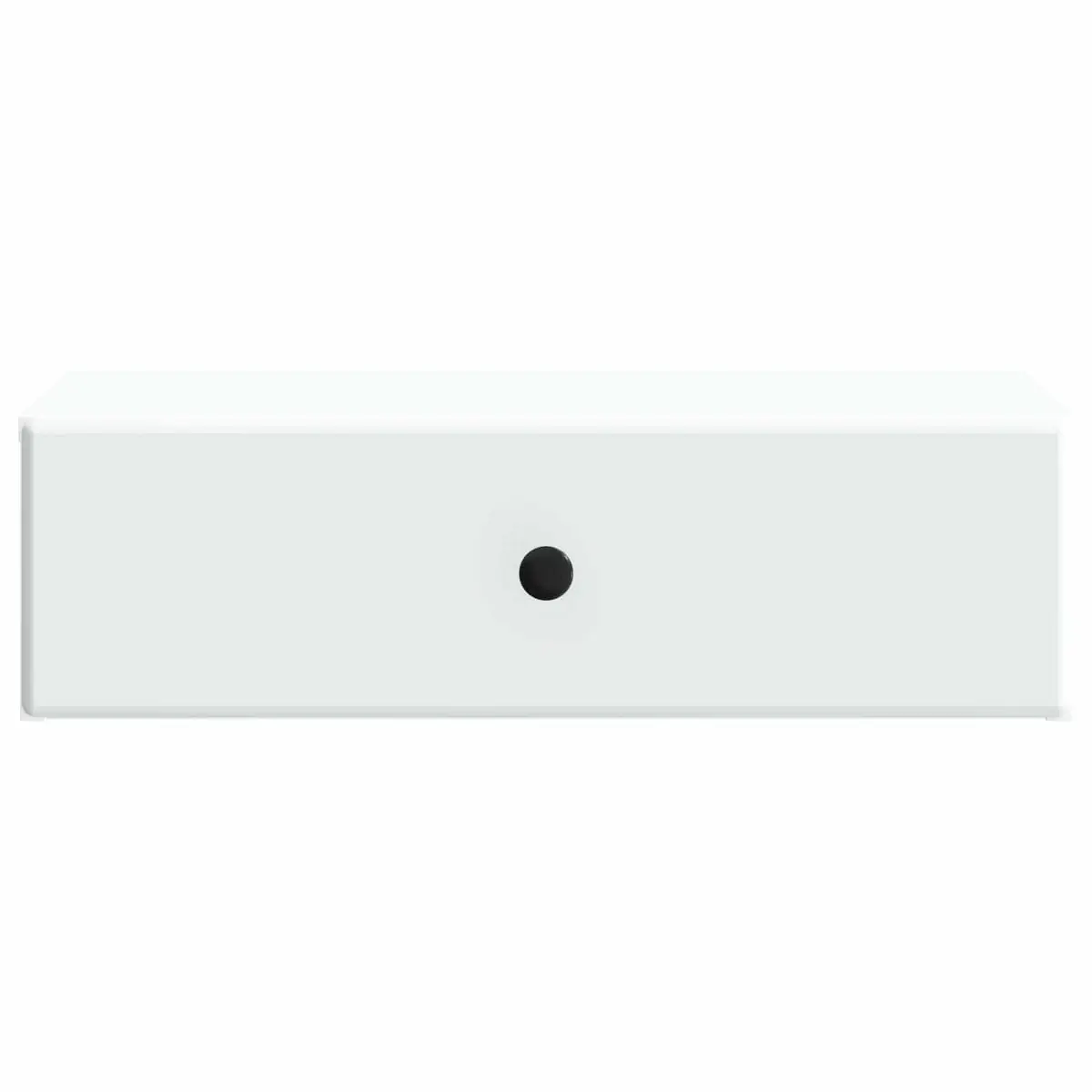 White Wall-Mounted Storage Side Table with Drawers