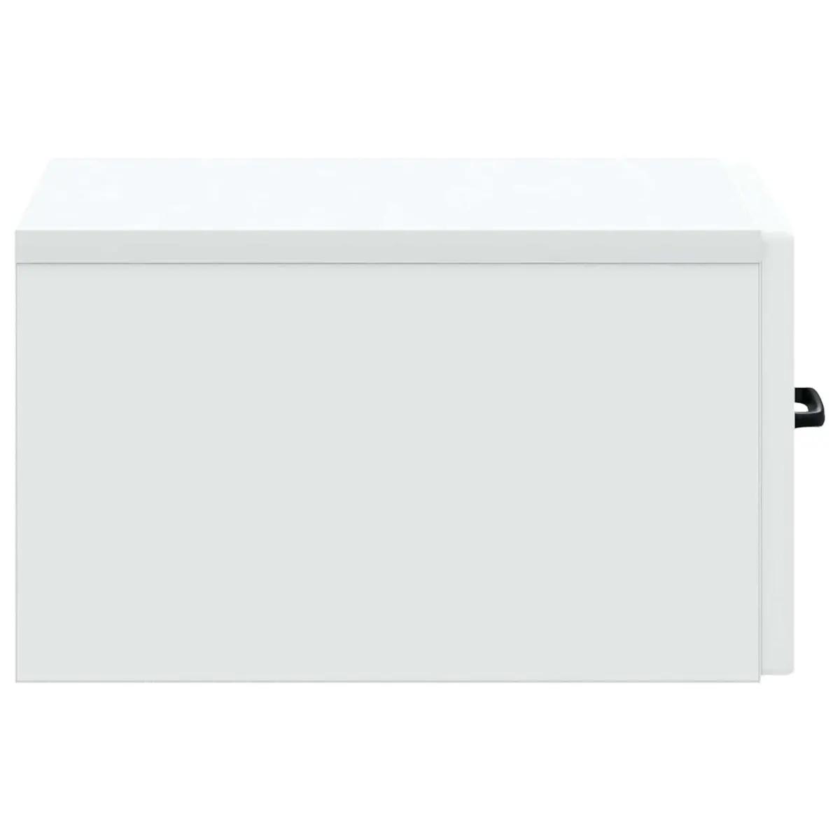 White Wall-Mounted Storage Side Table with Drawers