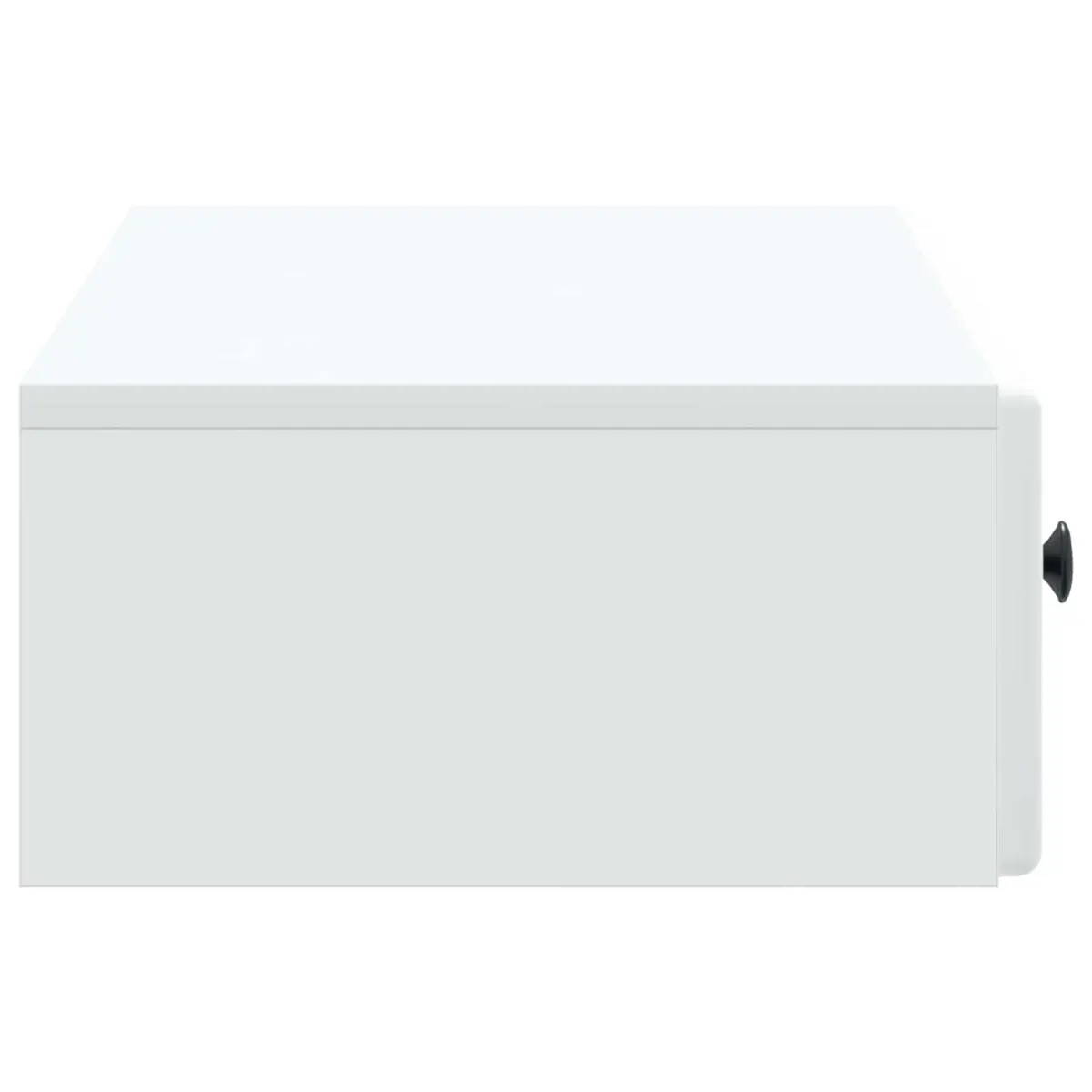 Wall-Mounted Side Table with Drawers in White