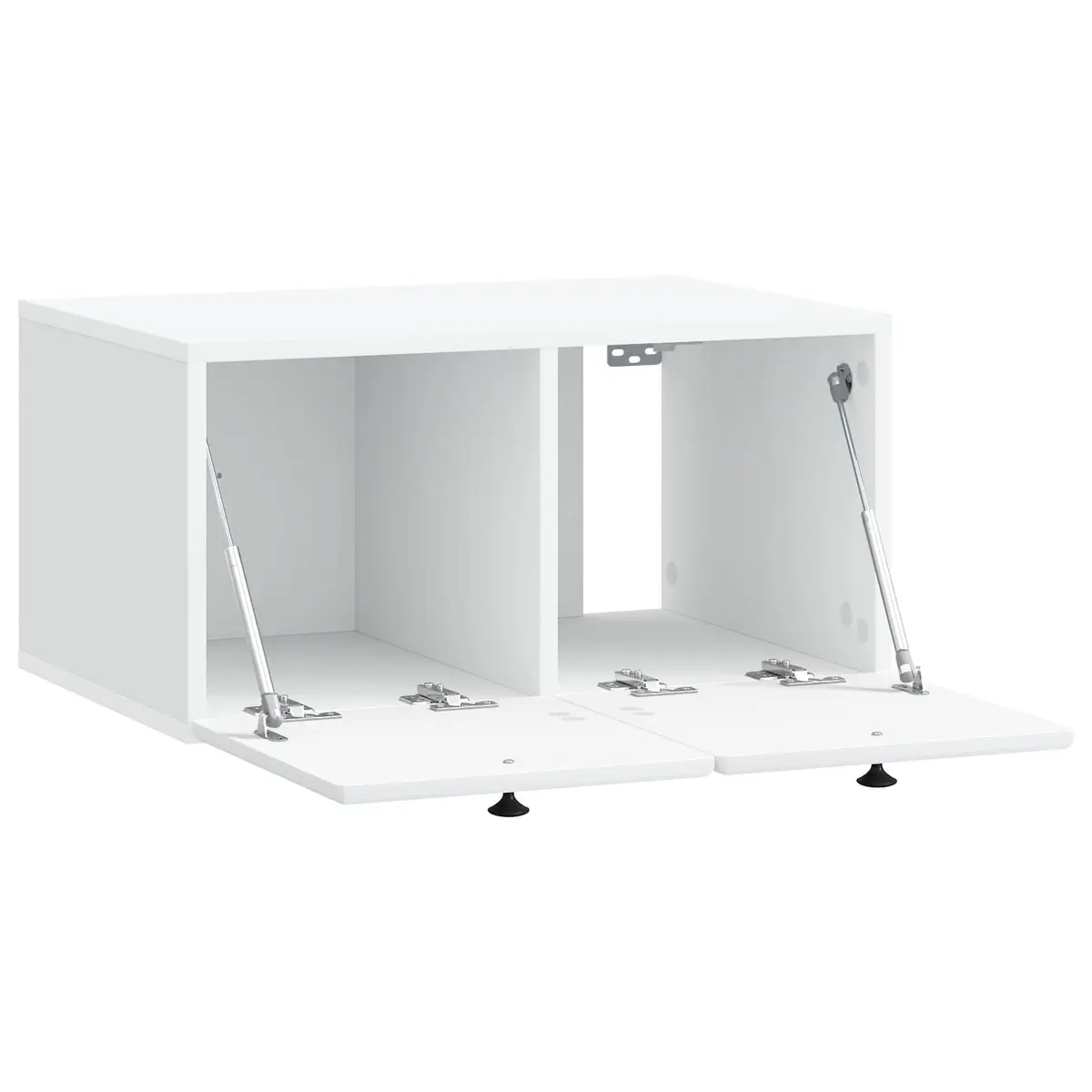 White Wall-Mounted TV Cabinet for Living Rooms