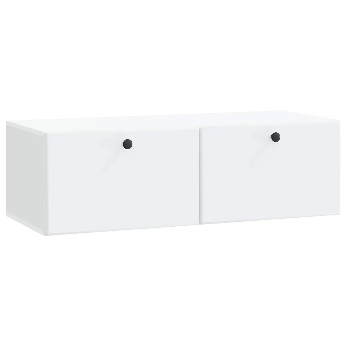 Wall-Mounted TV Cabinet in White, 98 x 41 x 30 cm