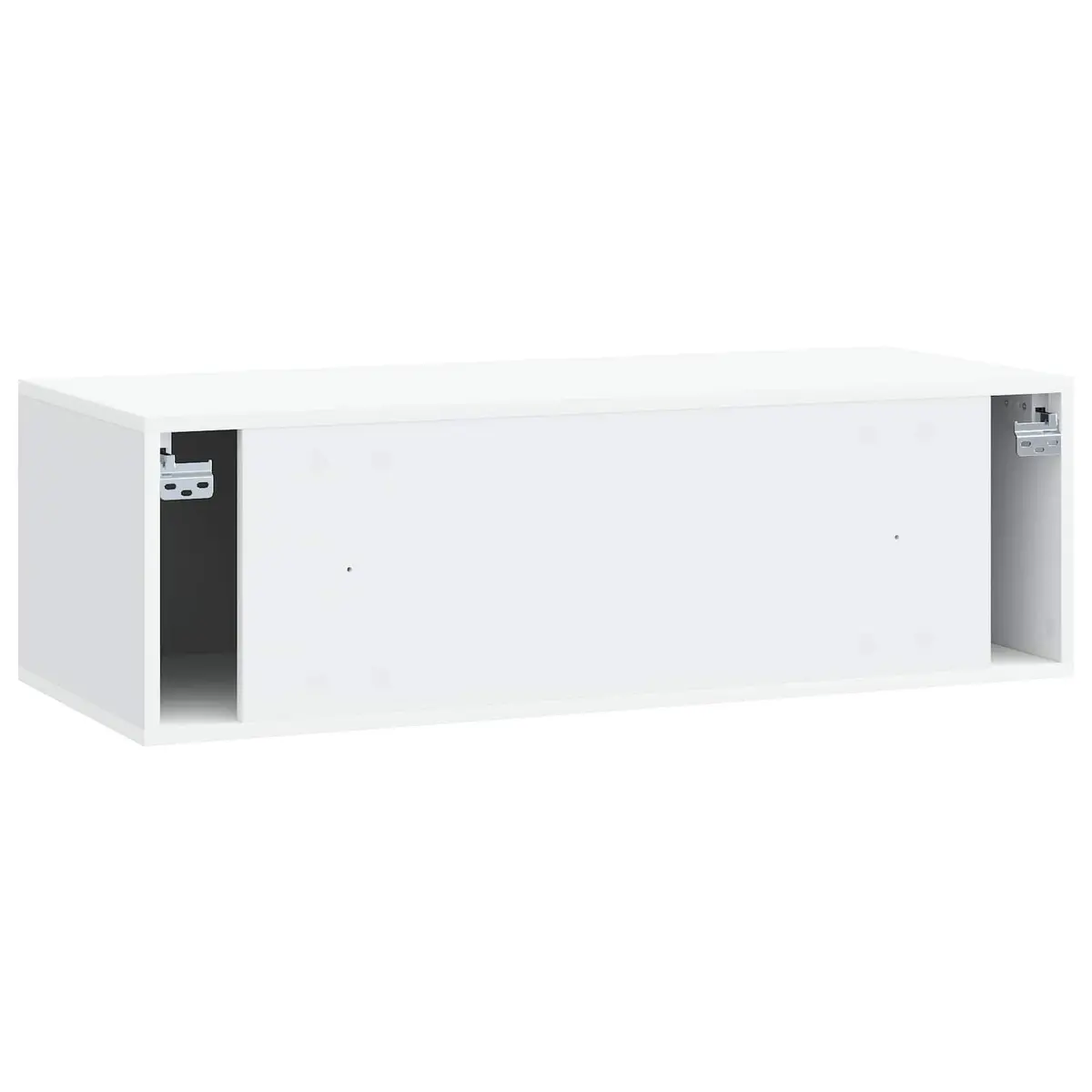 Wall-Mounted TV Cabinet in White, 98 x 41 x 30 cm